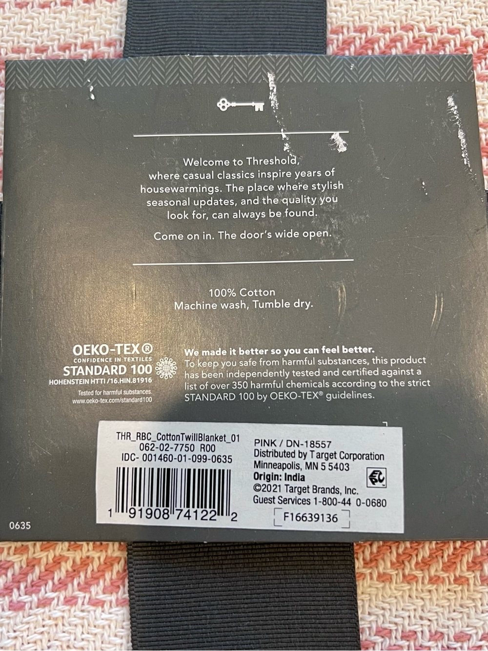 NWT Threshold Cotton Twill Throw- Twin - Picture 5 of 5